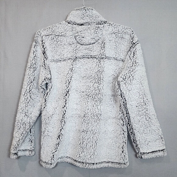 NFL Women's Gray Atlanta Falcons Sherpa‎ Quarter-Zip Pullover Jacket Size M - Picture 2 of 8